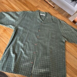 Green Short Sleeve Button Down